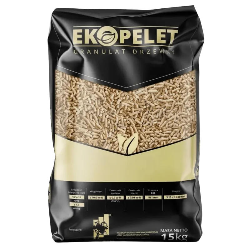 Pellet drzewny EkoPelet 6mm worek 15kg - 975kg