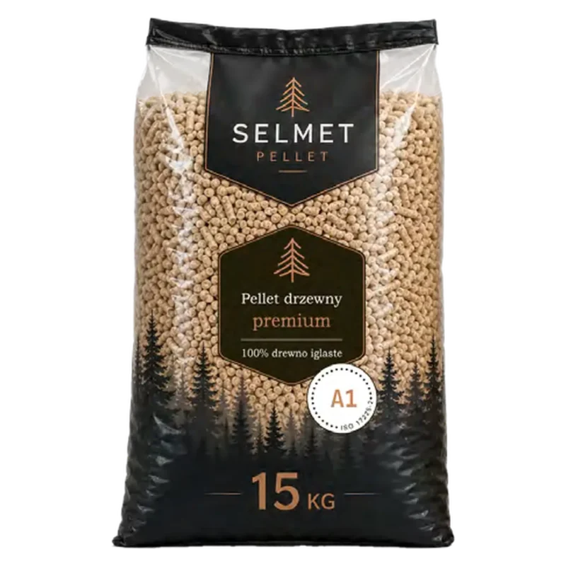 Pellet drzewny Selmet Premium 6mm klasa A1 - paleta 975 kg